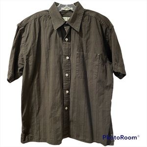 Orvis Men’s Short Sleeve Shirt Button Up Black Large Cotton Gently Worn